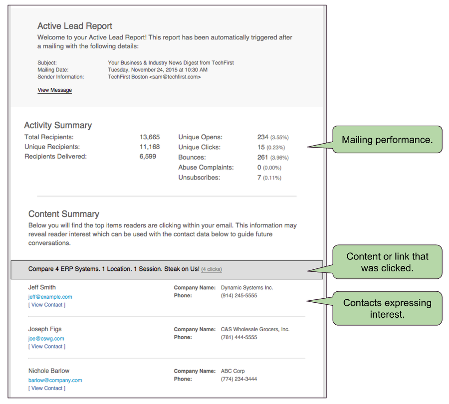 Active Lead Report